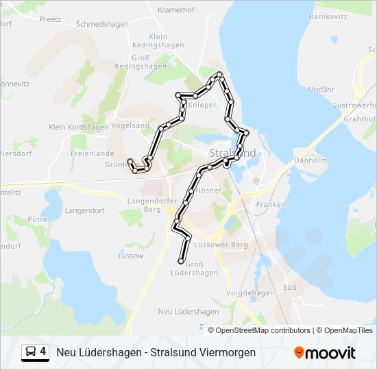 Buslinie 4 Karte