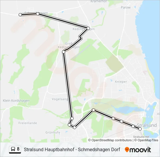 8 Bus Line Map