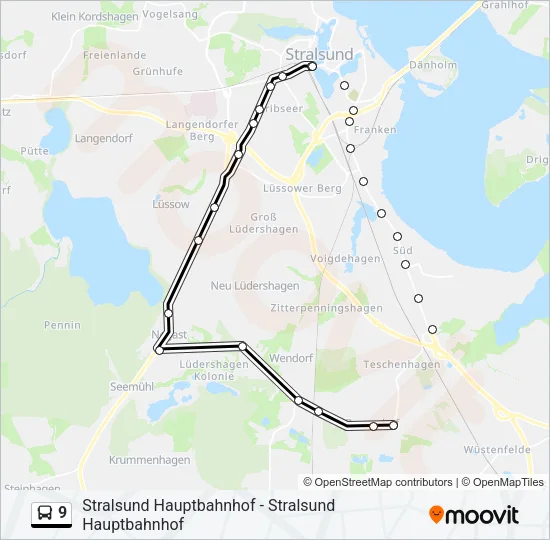 9 Bus Line Map