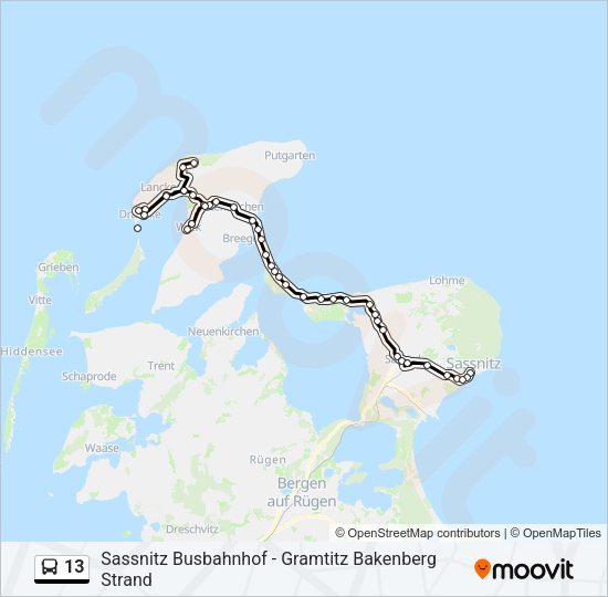 13 Bus Line Map