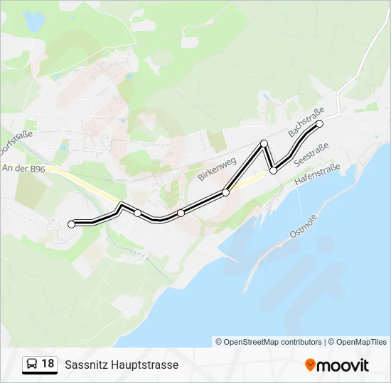 Автобус 18: карта маршрута