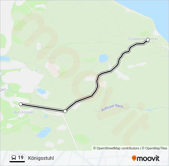 Автобус 19: карта маршрута