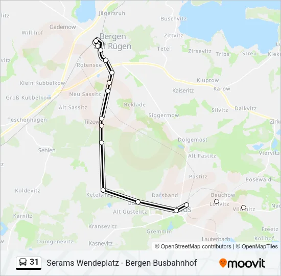 31 Bus Line Map