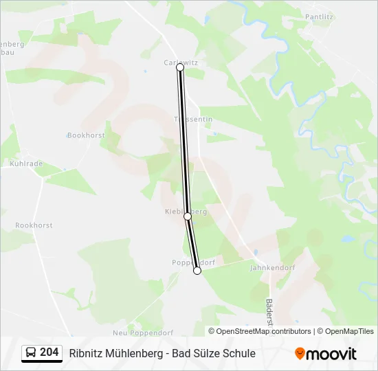 Автобус 204: карта маршрута
