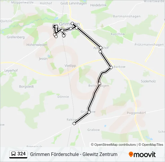 324 Bus Line Map