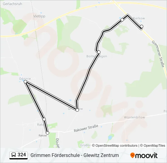 324 Bus Line Map