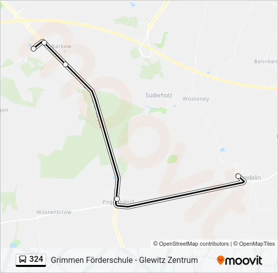 324 Bus Line Map