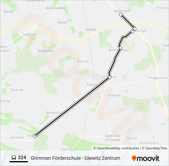324 Bus Line Map
