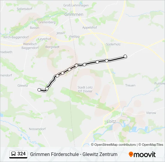 324 Bus Line Map