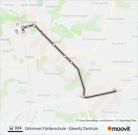 324 Bus Line Map
