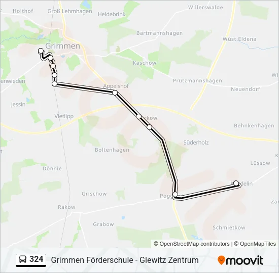 324 Bus Line Map