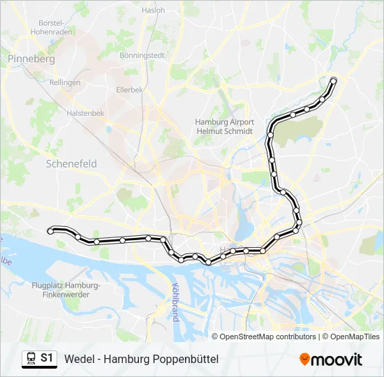 S1 Train Line Map