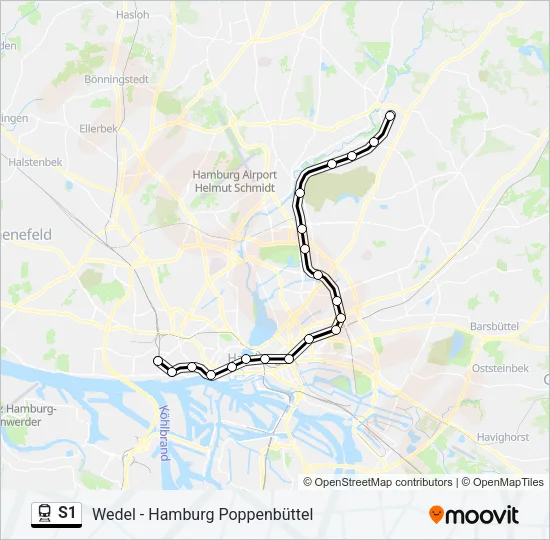S1 Train Line Map