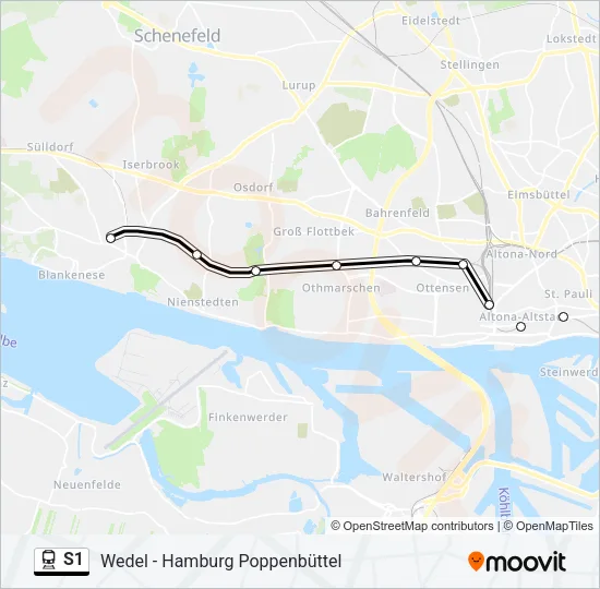 S1 Train Line Map
