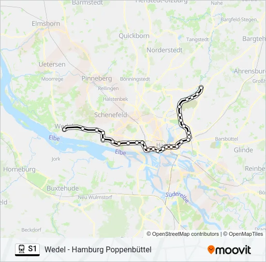S1 Train Line Map