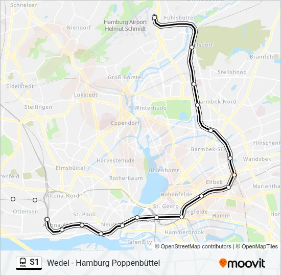 S1 Train Line Map