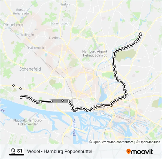 S1 Train Line Map