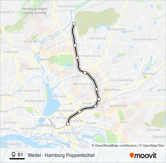 S1 Train Line Map