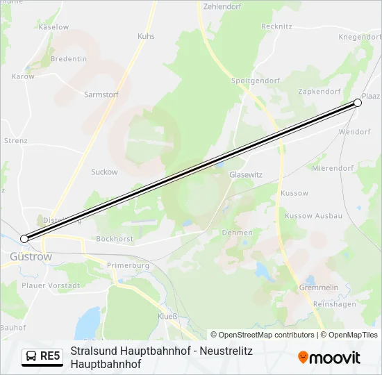 RE5 Bus Line Map