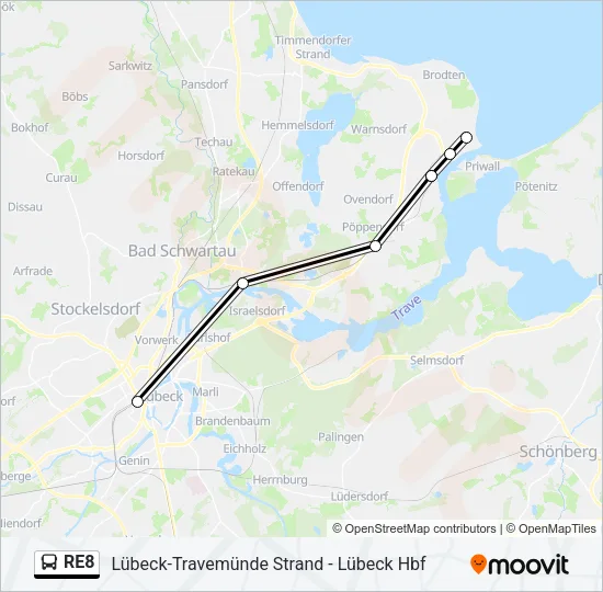RE8 Bus Line Map