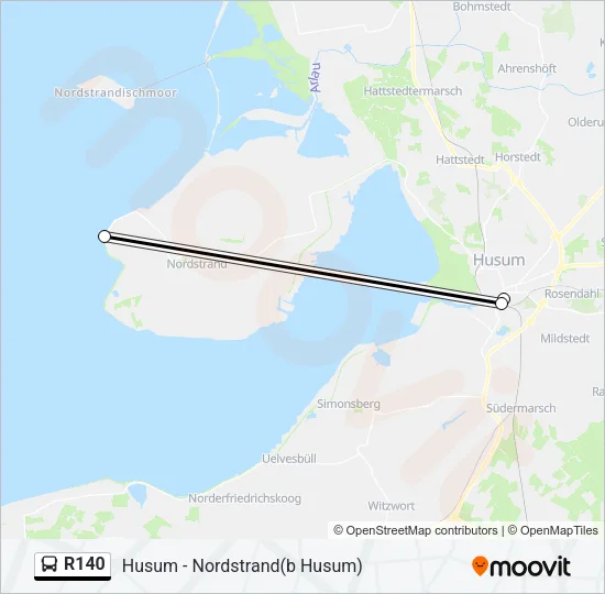 R140 Bus Line Map
