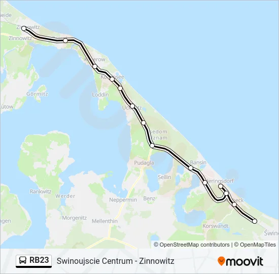 RB23 Bus Line Map