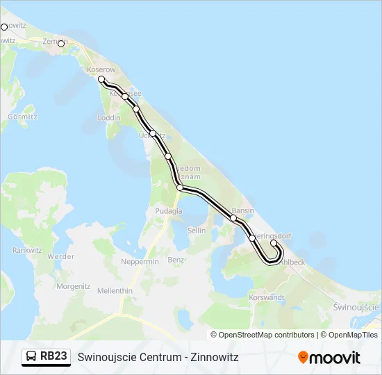 RB23 Bus Line Map