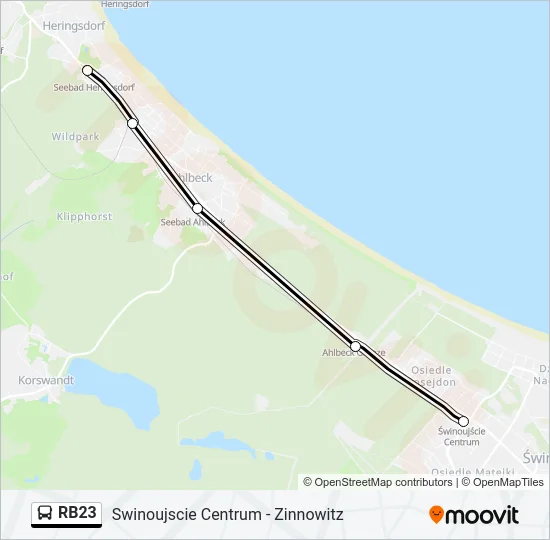RB23 Bus Line Map