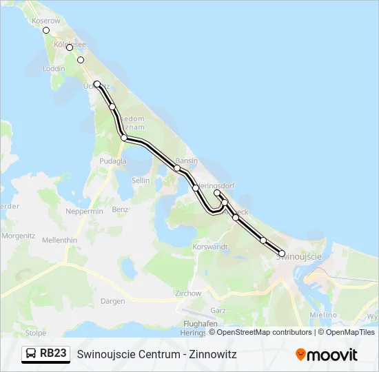 RB23 Bus Line Map