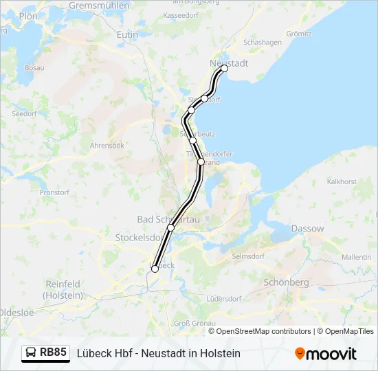 RB85 Bus Line Map