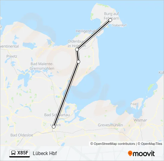 X85F Bus Line Map