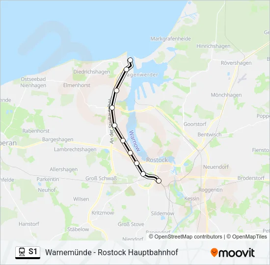 S1 Train Line Map