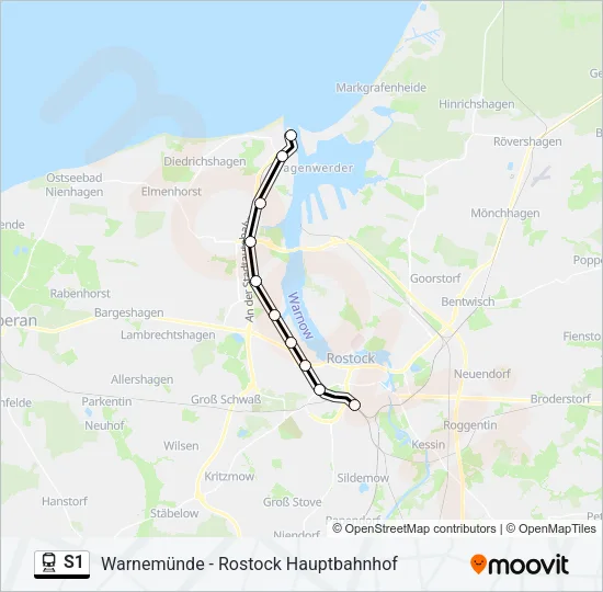 S1 Train Line Map