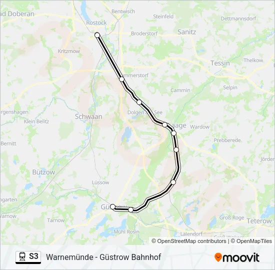 S3 Train Line Map