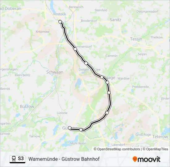 S3 Train Line Map
