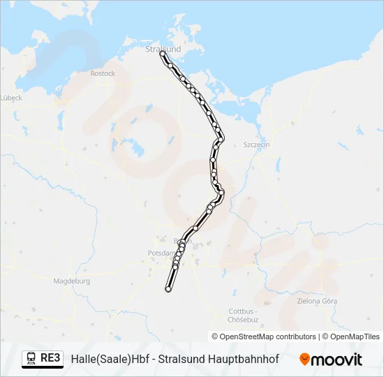 RE3 Train Line Map