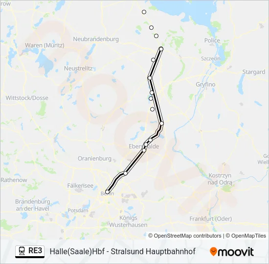 RE3 Train Line Map