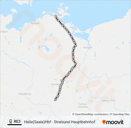RE3 Train Line Map