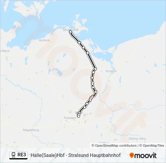 RE3 Train Line Map