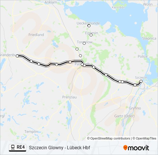 RE4 train Line Map