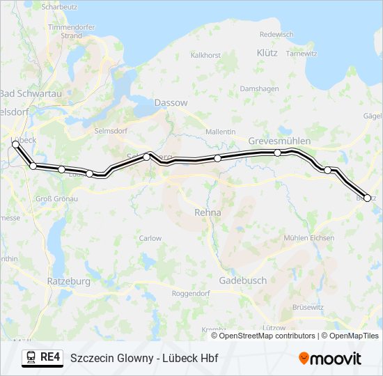 RE4 train Line Map