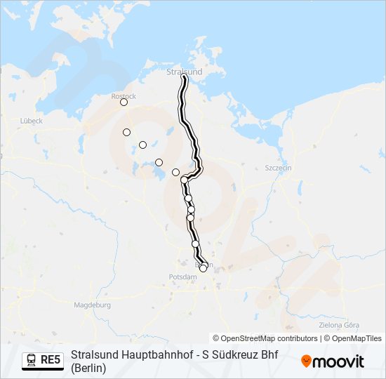 RE5 train Line Map