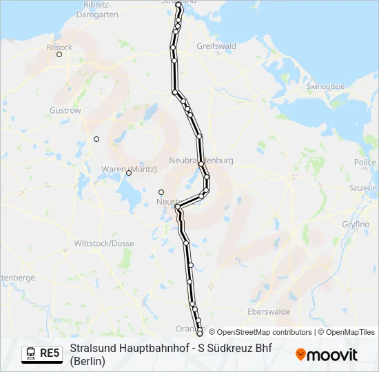 RE5 Train Line Map
