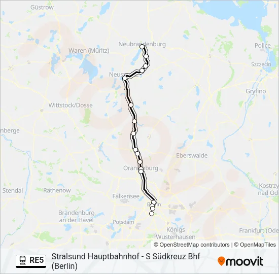 RE5 Train Line Map