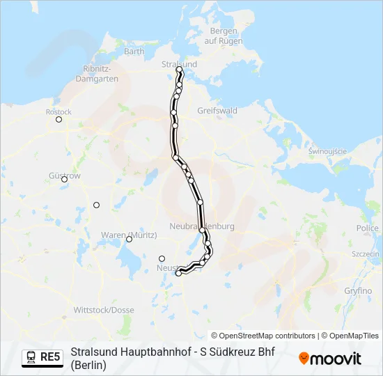RE5 Train Line Map
