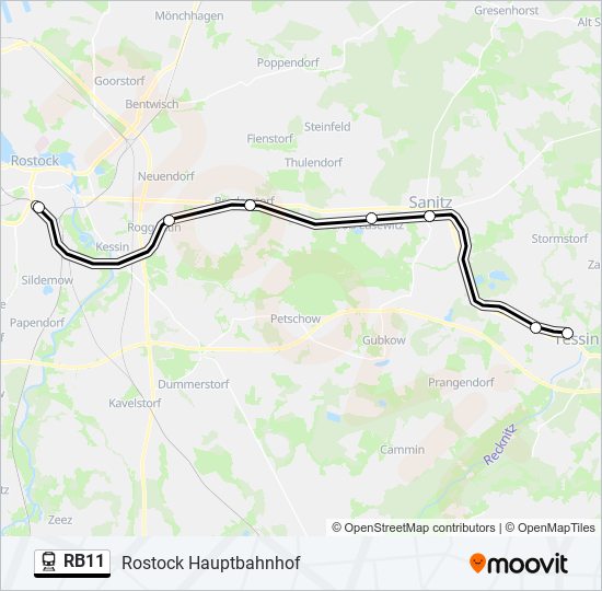 RB11 train Line Map