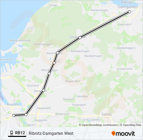 RB12 train Line Map