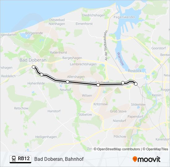 Bahnlinie RB12 Karte