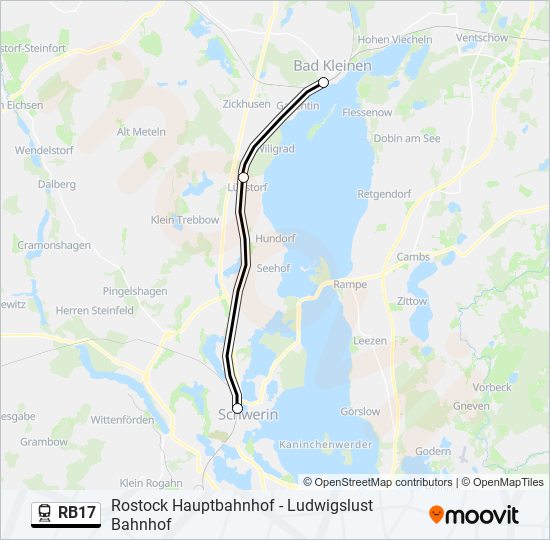 RB17 train Line Map