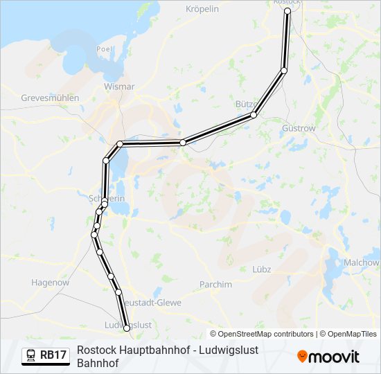 RB17 train Line Map